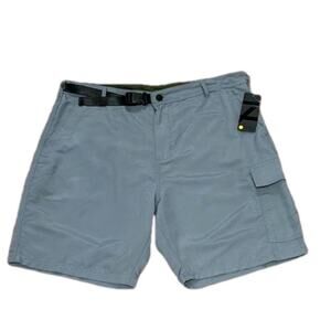Mens Zella Outdoor Shorts Sz 40 Waist Smokey Blue 3 Velcro Pockets 2 Front Slant